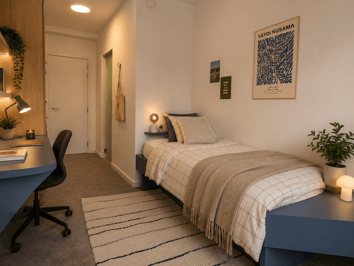 Chambre CityCampus meublée, chaleureuse et confortable